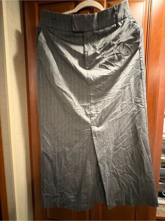 a new day Dresses & Skirts - a new day Gray Pinstripe Skirt - Slit in the front